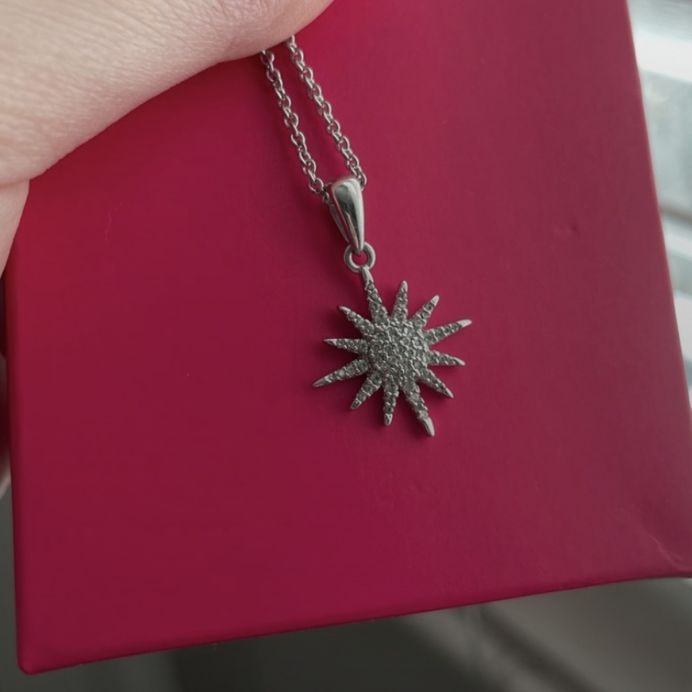 Sunburst Silver Necklace